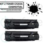 Kit Com 2 Toner Compatível Cf283a CF283A 283A 83A Para Impressora M125 M201 M225 M127FN M127FW