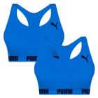 Kit com 2 Tops Sem Costura Com Elastico Fitness Academia Sport Puma