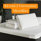 Kit com 2 Travesseiros de Microfibra Ajustáveis Emma