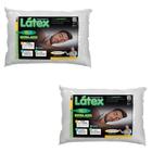 Kit com 2 Travesseiros Extra Alto Látex - Com Capa Removível