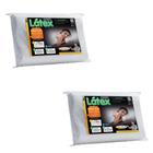Kit com 2 Travesseiros Modelo Cervical em Látex