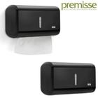 Kit com 2 uni Porta Papel Toalha Premisse Urban Compact - Preto