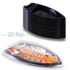 Kit Com 20 Barca Descartável Para Sushi Super Big Boat - Pp