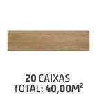 Kit com 20 Caixas de Porcelanato Carvalho Natural 26x106cm Caixa 2,00m² Retificado Marrom