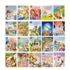 Kit Com 20 Mini Livros Clássicos da Literatura Histórias Fábulas Disney Infantil Pedagógico