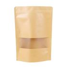 Kit Com 20 Sacos Stand Up Pouch Kraft Zip Lock Visor 10X15Cm