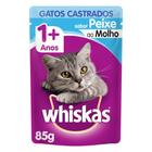 Kit com 22un - whiskas sache gatos castrados peixe 85gr (029295)