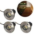 Kit Com 3 Balizadores Led Cob 3W Bivolt Spot De Embutir Em Trilhas Piso Chão Gramado Escada Jardim Luz Banco Quente