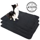 Kit com 3 Banheiro para Cães Tecido Ecológico 100x70 Preto - 200 Lavagens Quality