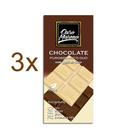 Kit com 3 Barras de Chocolate Duo 50% cacau e Branco - Ouro Moreno