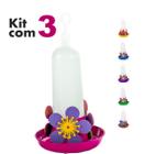 Kit com 3 Bebedouros Beija-Flor Mini 100 ml