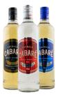 Kit Com 3 Cachaças Cabaré Prata Ouro Amburana 700Ml - Cachaça Cabaré