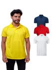 Kit Com 3 Camisetas Gola Polo Piquet 100% Poliéster Masculina