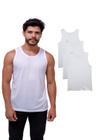 Kit Com 3 Camisetas Regatas Masculina 100% Poliéster