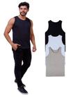 Kit Com 3 Camisetas Regatas Poliéster Masculina - Colors