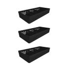 Kit Com 3 Cestos Organizadores Prático Decorativo Vazado 3 Divisórias Multiuso