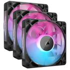 Kit com 3 Cooler P/ Gabinete Corsair Icue LINK RX120 RGB 120MM Preto RGB - CO-9051018-WW