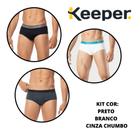 Kit com 3 cuecas slip microfibra soft lisa Keeper Ref.: 36530