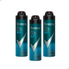 Kit com 3 Desodorante Aerosol Spray Masculino Impacto Rexona Frescor Duradouro Proteção Contra Odores 72h 150ml