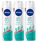 Kit com 3 Desodorantes Nivea Active Dry Fresh 48h 150ml cada