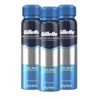 Kit com 3 Desodorantes Spray Gillette Cool Wave 150ml