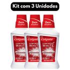 Kit com 3 Enxaguante Bucal Colgate Luminous White 250ml