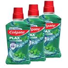 Kit com 3 Enxaguante Bucal Sem Álcool Colgate Plax Fresh Mint 250ml