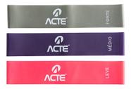 Kit com 3 Faixas Elásticas Mini Band Acte T71-R