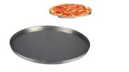 Kit com 3 forma assadeira tabuleiro para pizza tamanho 27, 32 e 37 alumínio polido