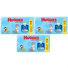 Kit com 3 - Fralda Huggies Tripla Protecao Hiper M com 92 Unidades