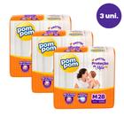 Kit com 3 fraldas pompom confort fit m