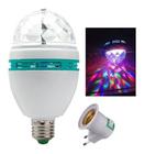 Kit Com 3 Lâmpada Giratória De Led Colorida Iluminação Festa