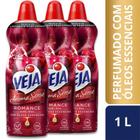 Kit com 3 Limpadores Perfumados Veja Romance Aroma Sense 1L - RB