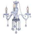 Kit com 3 Lustres Pendente Candelabro Para Sala France Nice 3 Lâmpadas Transparente E14 Bivolt