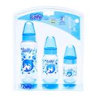 Kit com 3 mamadeiras big oceano azul 250ml/160ml/70ml lolly