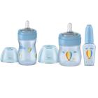 Kit com 3 mamadeiras lillo primeiros passos bebe infantil rn azul