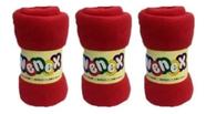 Kit Com 3 Mantas Infantil Macia Vermelho - Nenex