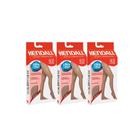 Kit com 3 Meias-Calças Sem Ponteira Kendall 1701 Média Compressão (18-20 mmHg)