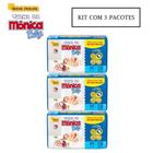 Kit com 3 Pacotes de Fralda Turma da Mônica Baby Tamanho M / 18