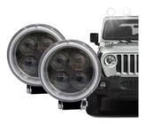 Kit Com 3 Pares De Farol De Milha Redondo 4 Led 12w 12v/24v Offroad 6500k - MAFREET