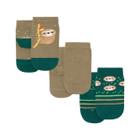 KIT com 3 pares de meias MENINO baby infantil cano curto Lupo