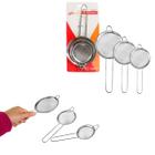 Kit Com 3 Peneiras De Inox Utensílios De Cozinha