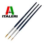 Kit Com 3 Pincéis Cerda Sintética Italeri 52204 52205 52206