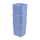 Kit com 3 Porta Objetos Azul Claro 6413 - Dello