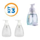 Kit Com 3 Porta Sabonete Líquido Espuma Cremoso Dispenser Banheiro