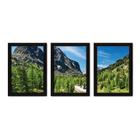 Kit Com 3 Quadros - Montanha Natureza Paisagem - 005kq02p