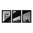 Kit Com 3 Quadros - New York Ponte Cidade - 233kq02p