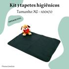 Kit com 3 Sanitários Higiênicos Impermeáveis para Cães Lavável - 100x70 Tam XG - Super Absorção