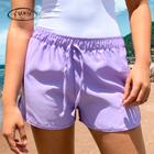 kit com 3 short tactel feminino boxe para academia saida de praia