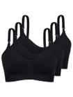Kit com 3 Sutiã sem Aro e sem Bojo Loba 41028-001 Taça B